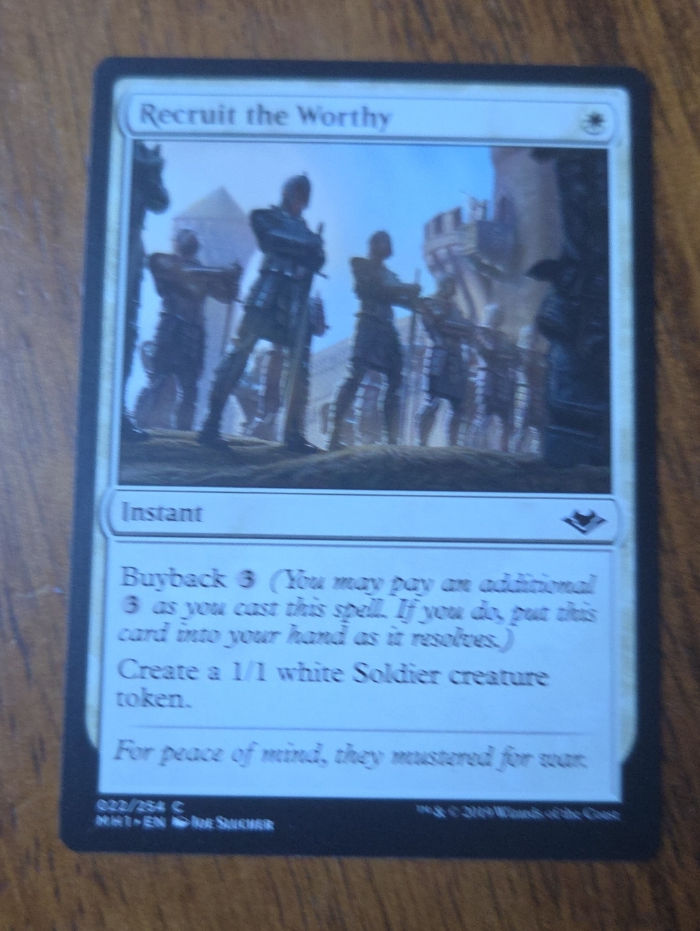 Recruit the Worthy - White Instant Card ()